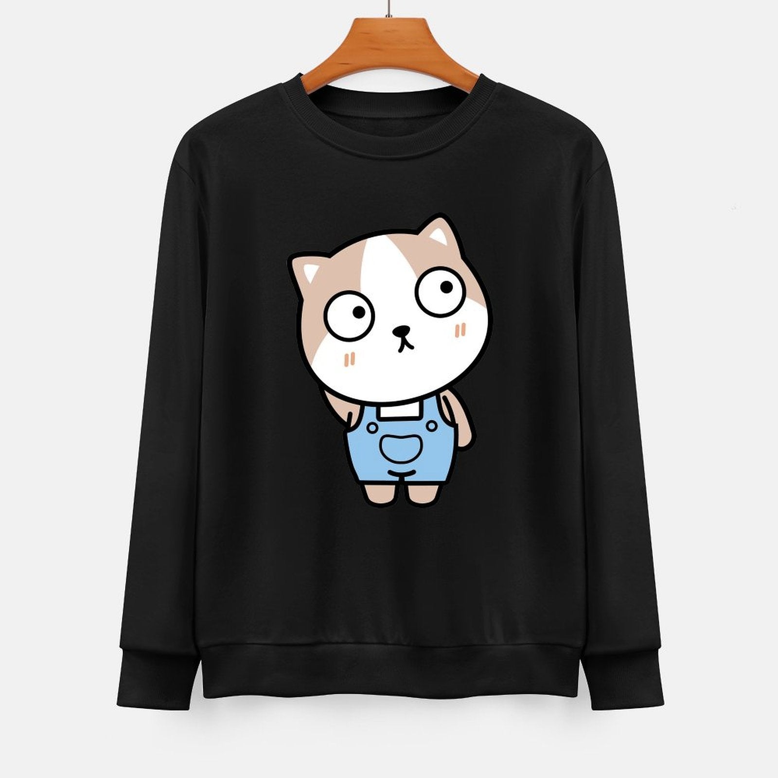 Front Patterned Long Sleeve TopEasy-Care Smooth